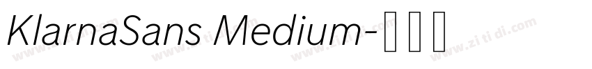 KlarnaSans Medium字体转换